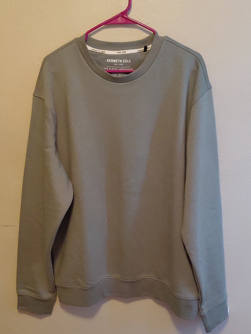 Kenneth Cole Light Sage Green Crewneck Sweater